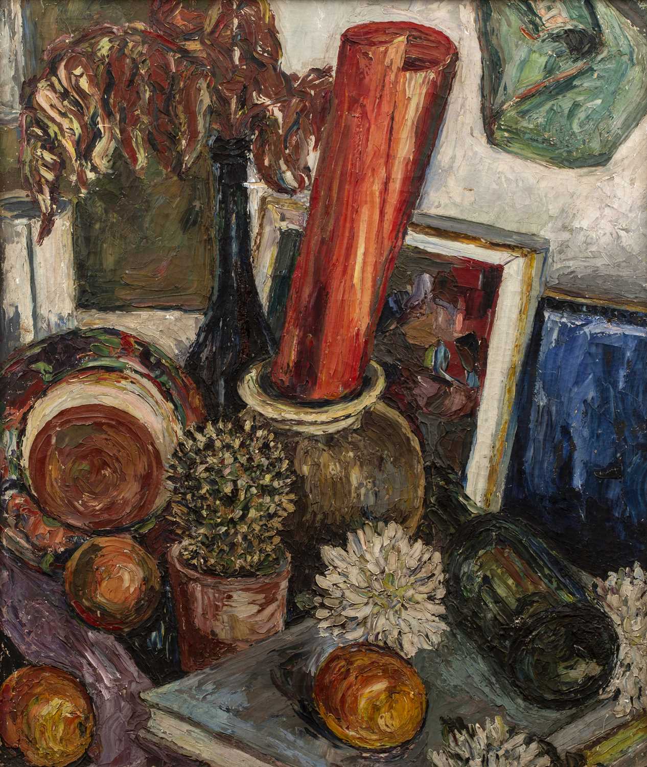 20th Century English School 'Untitled still life', oil on canvas, signed 'John Bratby' to the