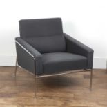 After Arne Jacobsen (1902-1971) for Fritz Hansen series 3300 easy chair, with chromium frame with