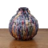 Louis Gueule at Elge pottery vase with mottled glaze, marked to the base, 21.5cm high Provenance: