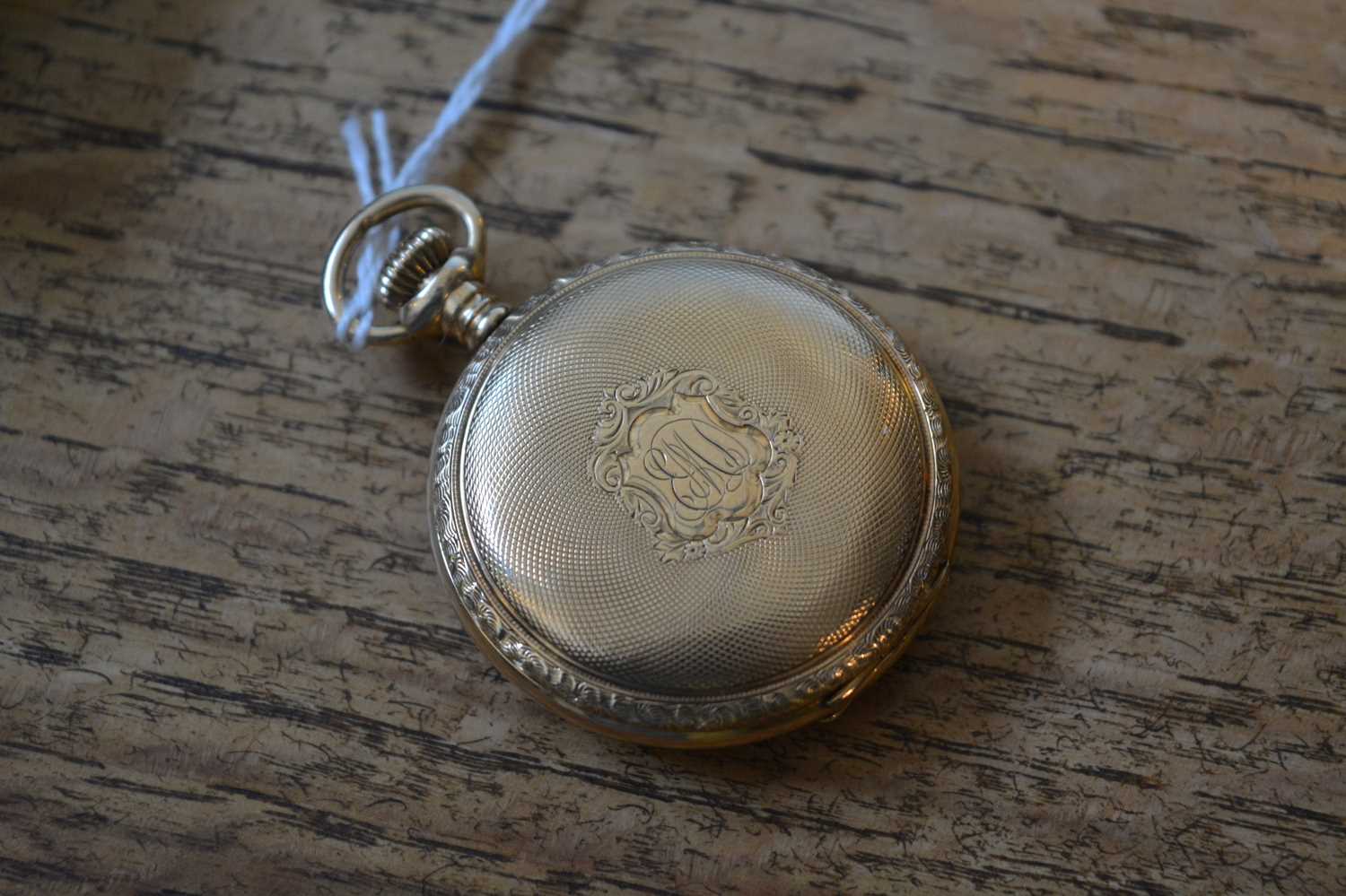 14k gold cased Waltham full hunter pocket watch the cover concealing a white enamel dial with - Image 9 of 9