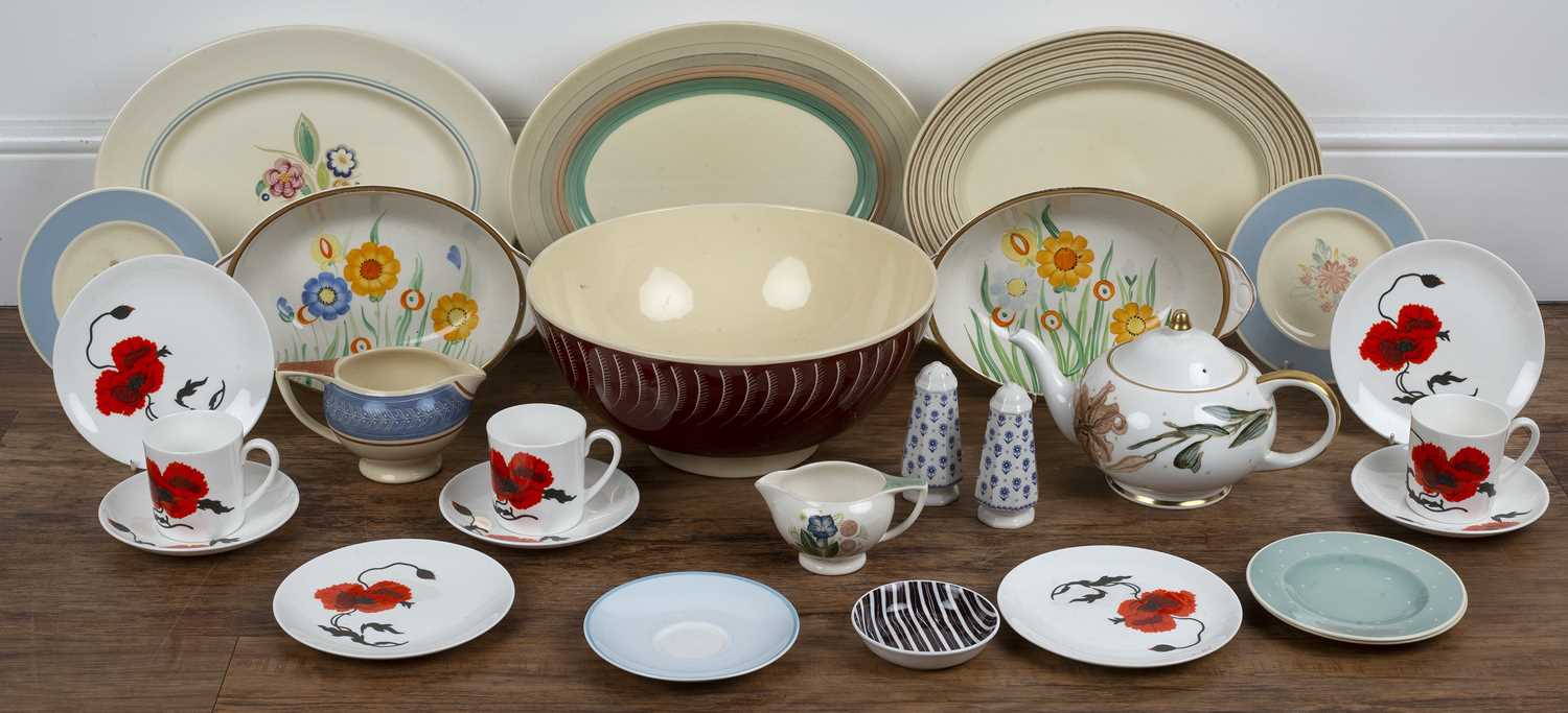 Susie Cooper (1902-1995) Collection of miscellaneous ceramics, including part tea sets, teacups,