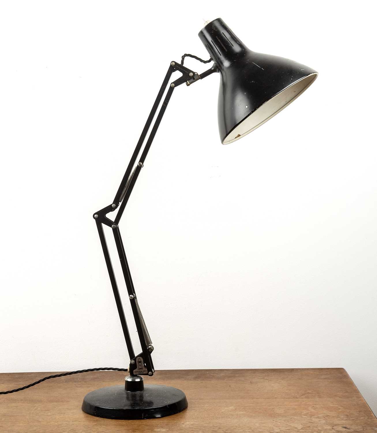 Tilstand Omkreds Slumkvarter Jac Jacobson for One Thousand and One (1001) lamps '001 Luxo' anglepoise  black desk lamp, with la