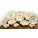 Susie Cooper (1902-1995) 'Dresden' pattern part dinner service, comprising of: tureen with cover,