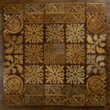 In the manner of Edward William Godwin (1833-1886) collection of ceramic tiles, with repeating
