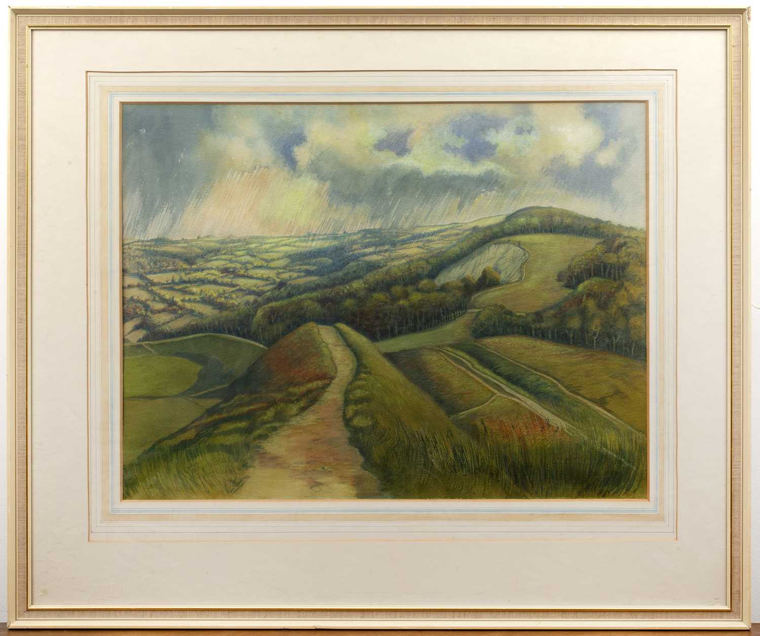 Frank Palmer Cook (20th Century English School) 'Painswick Beacon', watercolour, unsigned, 46cm x - Image 2 of 3