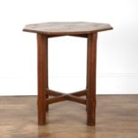Cotswold School oak, octagonal topped side table, unmarked, 58cm wide x 63cm high x 58cm deepWith