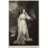 Henry Scott Bridgwater after George Romney Mrs Townley Ward, mezzotint engraving, 66 x 43.5cm; and
