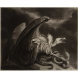 S.W. Reynolds, after James Northcote Vulture and Snake, mezzotint engraving, 48 x 60cmA collection