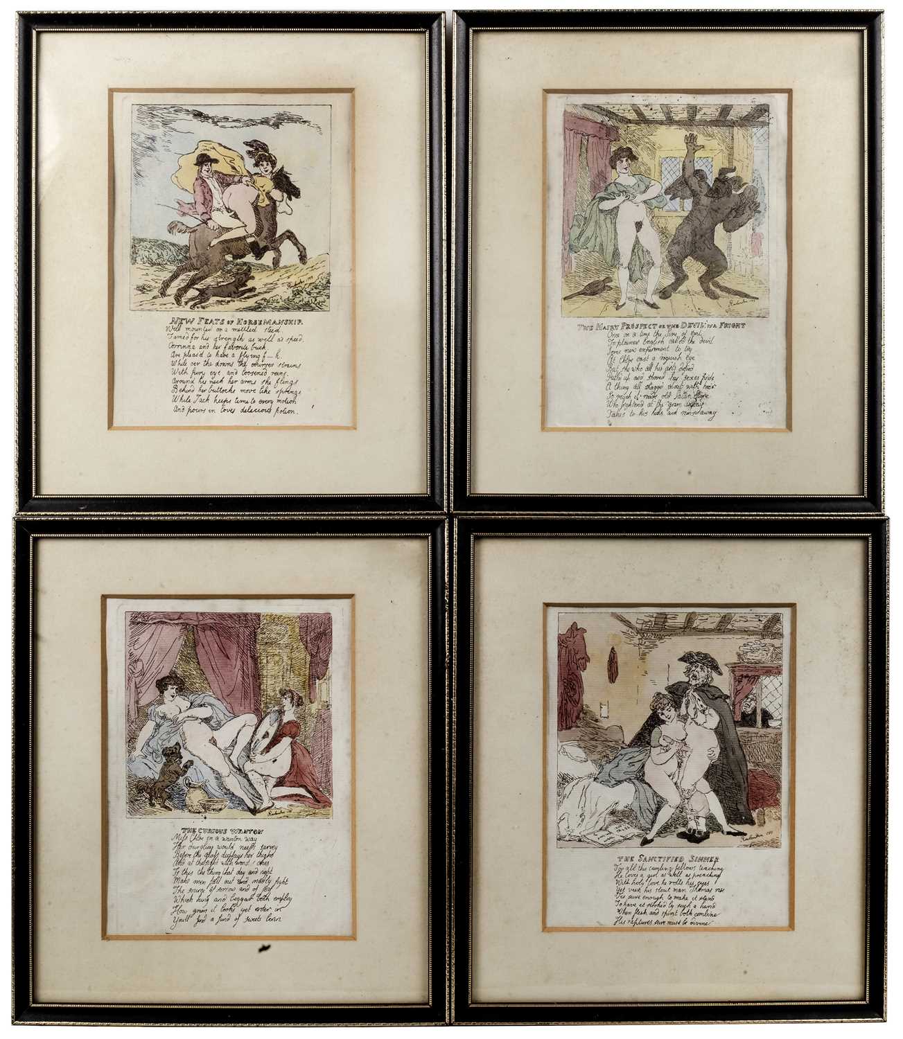 After Thomas Rowlandson (1756-1827) The Sanctified Sinner, and three further erotic scenes: The - Image 2 of 3