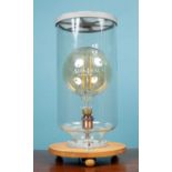 A steampunk style glass table lamp