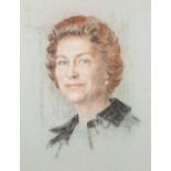 Bernard Hailstone (British, b.1910-d.1987), a preparatory portrait sketch of Queen Elizabeth II
