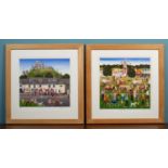 Louise Braithwaite (British, late 20th/early 21st century), 'Corfe Castle' and 'County Show'