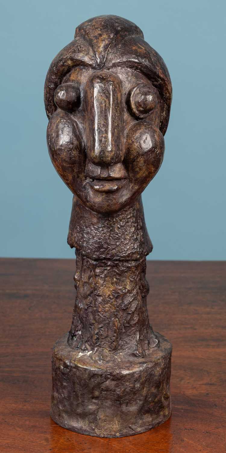 After Picasso, a cast bronze sculpture of a head - Image 3 of 4