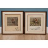 A pair of hunting prints by Snaffles, 'The Huntsman' and 'Fox Catchers'