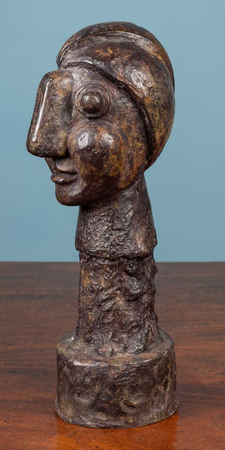 After Picasso, a cast bronze sculpture of a head