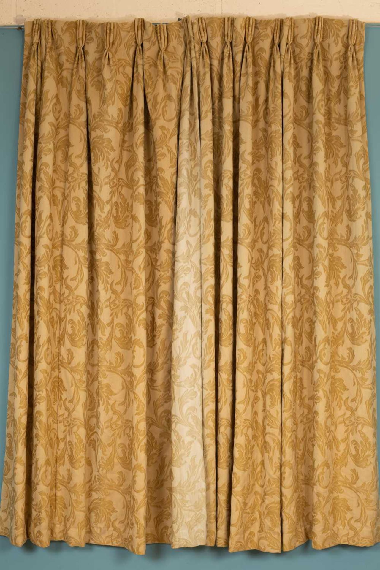 Two pairs of interlined curtains - Image 2 of 7