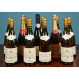 Five bottles of 2012 Armand de Corcy Petit Chablis; four bottles of Armand De Corcy Pouilly Fuisse;
