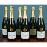 Six bottles of Chatelin Père & Fils Champagne Brut Sélection