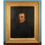 19th century English School, head and shoulder portrait of a young man