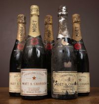 Five bottles of Moët & Chandon Champagne