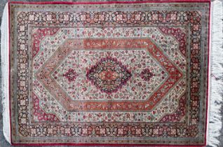 A modern Persian silk carpet