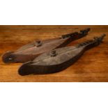 A pair of antique hardwood South Sea Island, Sumatran Batak lutes