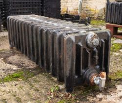 Seven cast iron fifteen-section square radiators