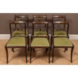 A set of six Regency mahogany chairs