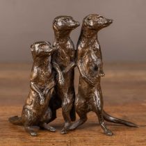 Michael Simpson (British b.1951-), three meerkats