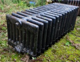 Four square-section radiators and two fifteen-section radiators from Blenheim Palace