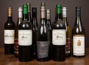 A group of white wines