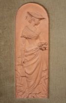 Sophia Cubitt (b.1811-d.1879), 'Mary, Mary, Quite Contrary' A terracotta relief panel, signed with a