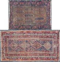 Two early-20th century handwoven rugs