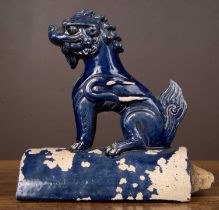 A Chinese dog of fo ridge tile finial