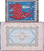 Two modern Kilim rugs