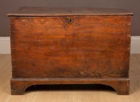 An 18th century and later elm box or trunk