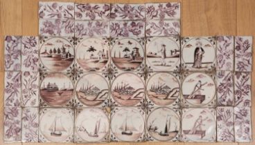 A collection thirty four 18th-century Liverpool delftware titles