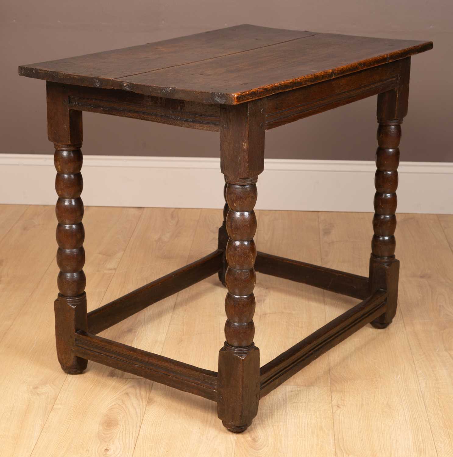 A 17th or 18th century oak centre table - Image 2 of 3