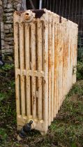 Seven six-bar twenty-section radiators from Blenheim Palace