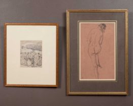 William Edward Stott, nude study; together with William James Yulen, a study of girls dancing in a m