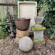 A collection of garden items