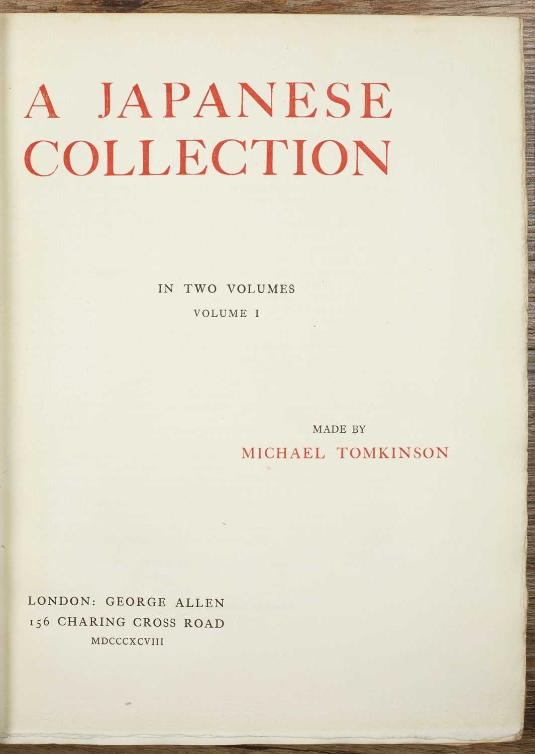 A Japanese Collection 1898 Two volumes, highlighting Tomkinson's collection of ceramics, ivories, - Image 4 of 11