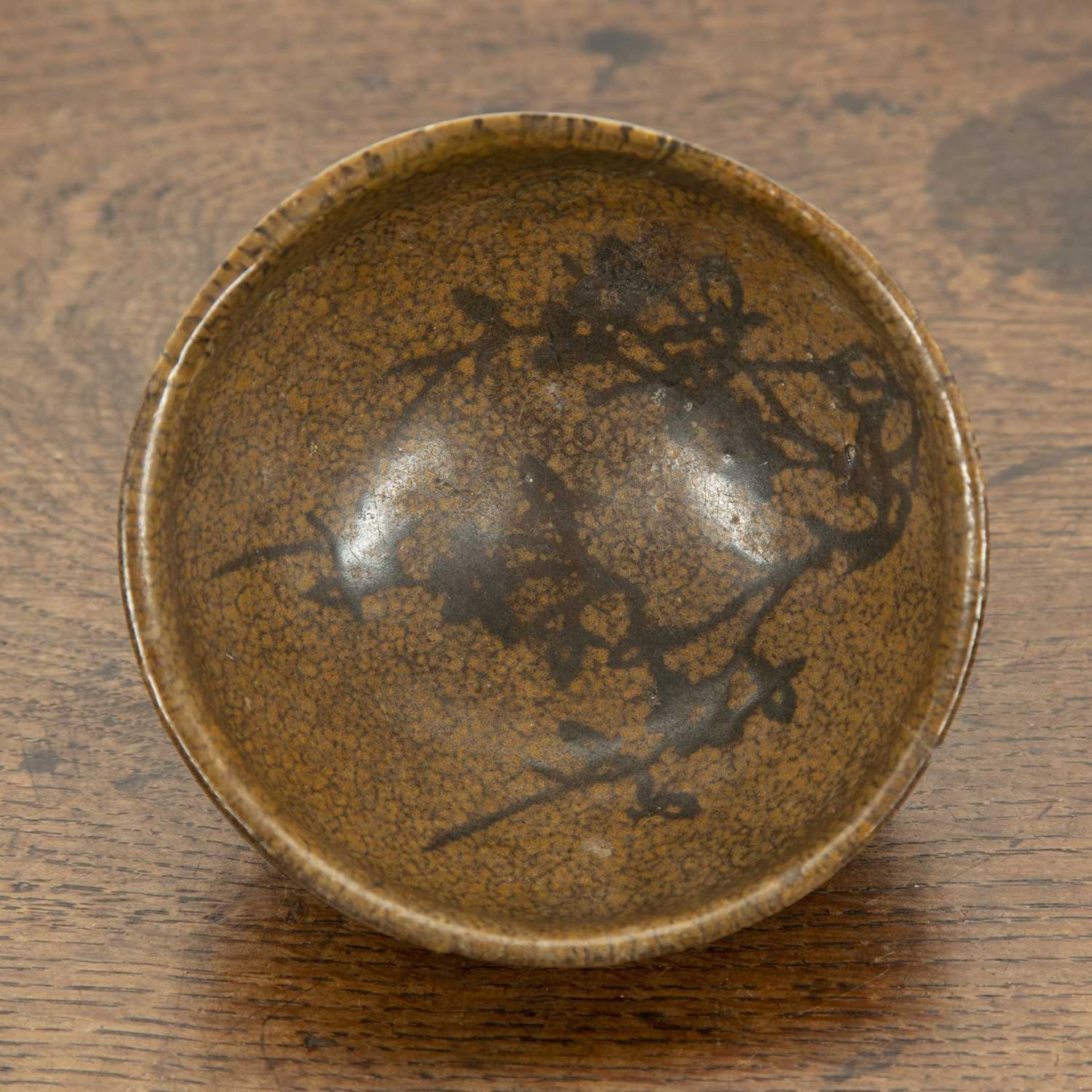 Jizhou tea bowl Southern Song, 12th/13th Century decorated with a wax resist design of a flowering - Image 4 of 4
