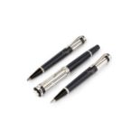 A Mont Blanc Meisterstück limited edition Charles Dickens three-piece pen and pencil set, comprising