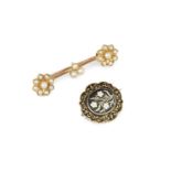 A collection of antique and later jewellery, comprising a 19th century enamel memorial brooch,