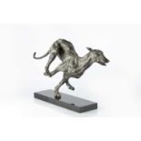 Hamish Mackie (b.1973) Greyhound, 2004 1/12, signed, numbered, and dated bronze on black marble