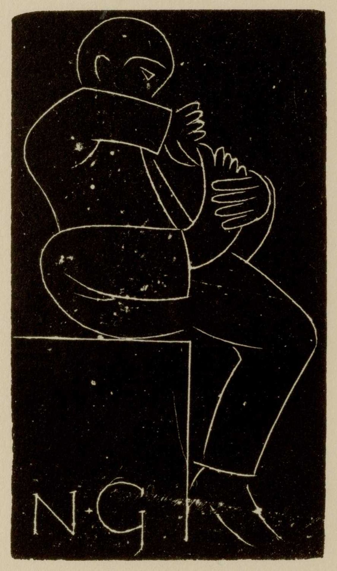 Eric Gill (1882-1940) Toilet, 1923 wood engraving 14 x 9cm. Provenance: The collection of Margaret