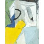 Michael Canney (1923-1999) Yellow Figure, 1960 signed, titled, and dated (to reverse) oil on board