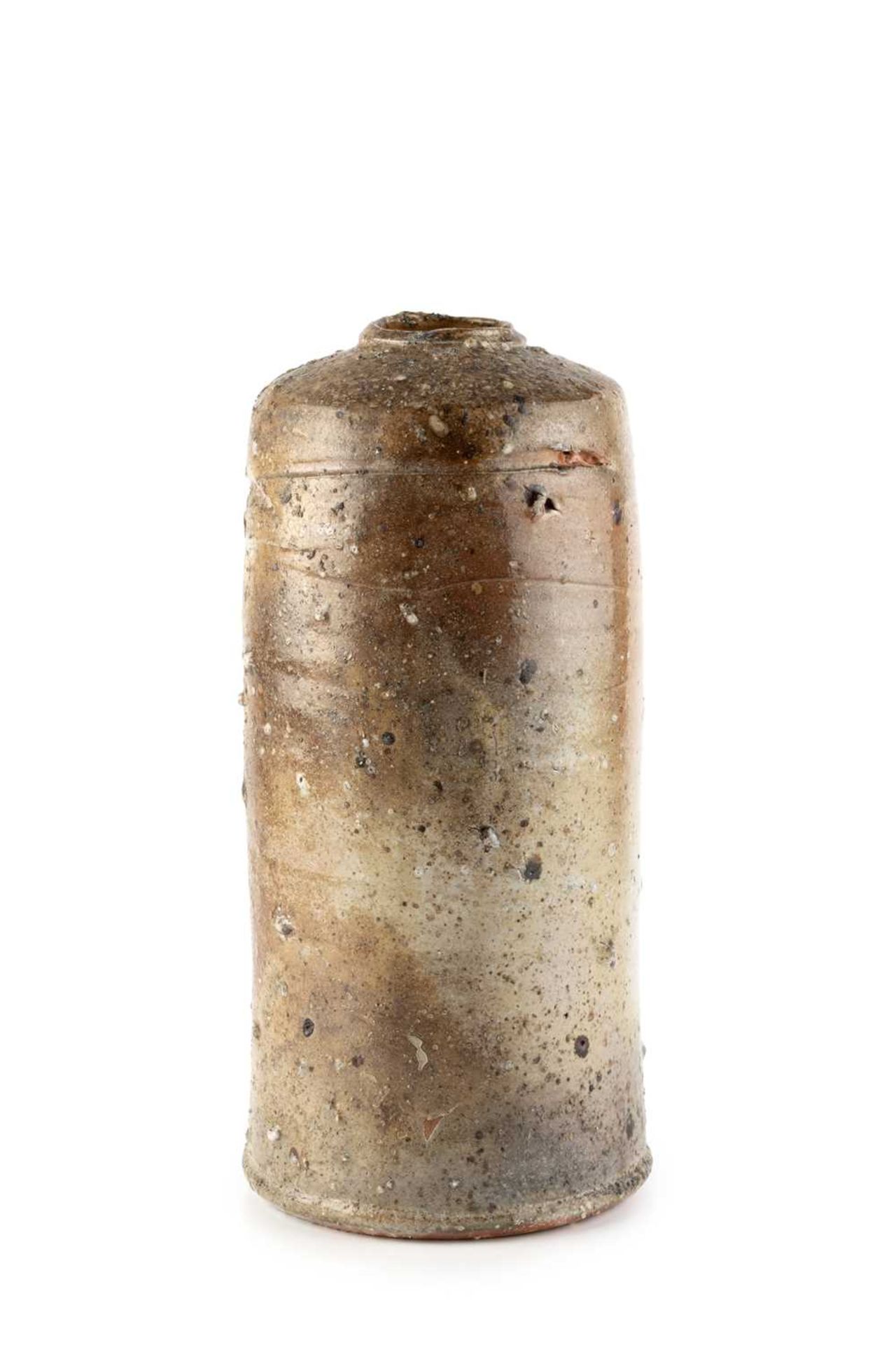 Nic Collins (b.1958) Bottle stoneware, wood-fired signed 29cm high.