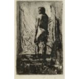 Fred Cuming (1930-2022) Standing Nude signed in pencil (in the margin) etching 17 x 11cm.Lightly